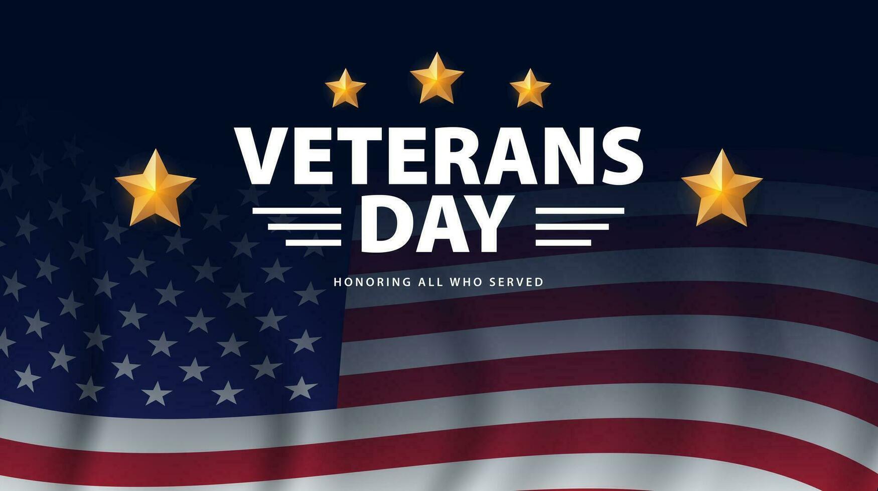 Veterans day celebration background. Honoring all who served. November 11. Vector illustration