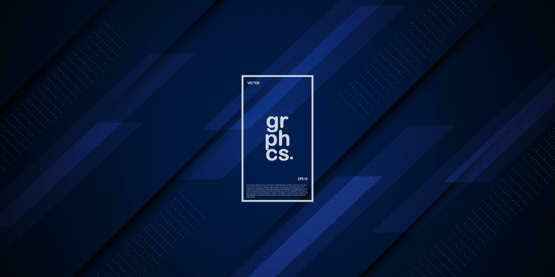 Abstract dark blue overlap lines background. Papercut template vector with overlay lines and shapes. Dark blue background with trendy pattern design. Eps10 vector
