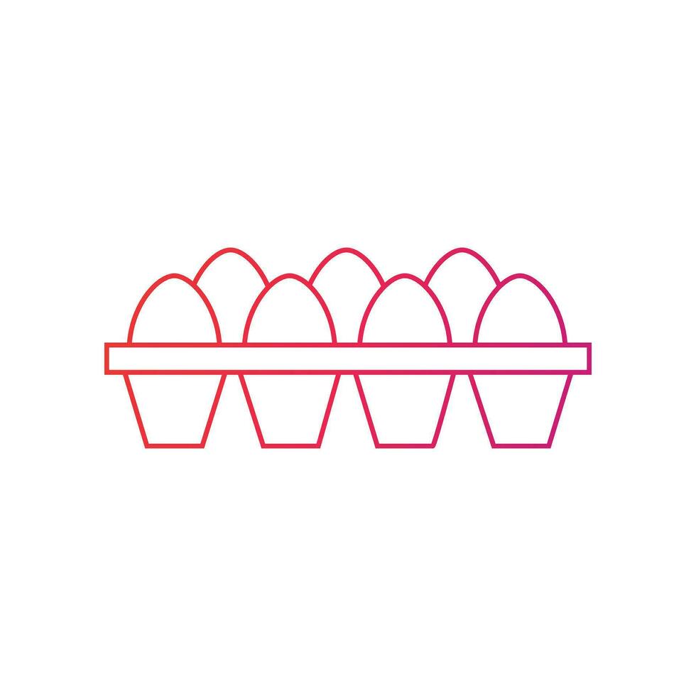 Egg tray Icon. Egg tray Gradient Icon Symbol Vector Illustration
