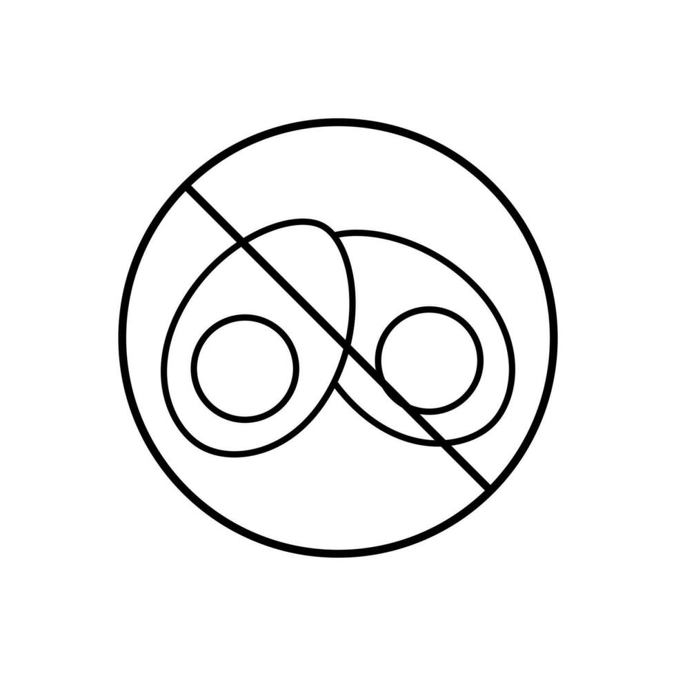 No eggs Icon. Lineal Style No eggs Outline Icon Vector Illustration