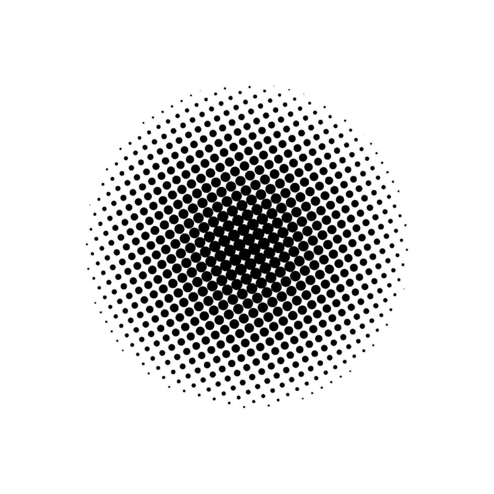 Geometric halftone effect pattern element vector template