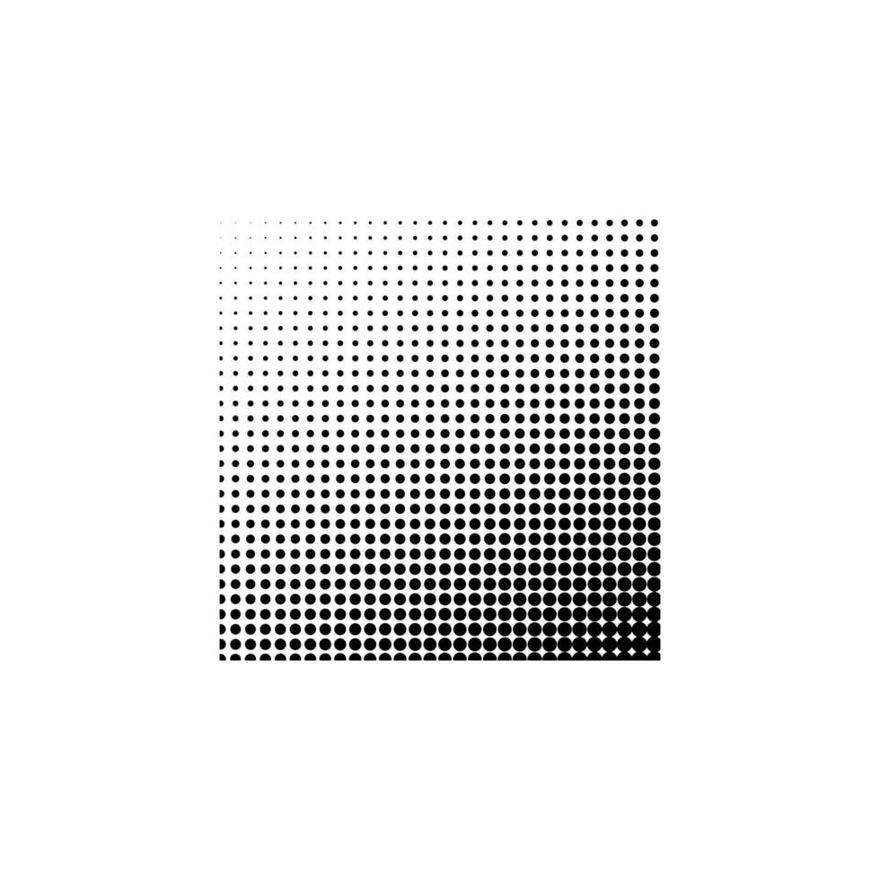 Geometric halftone effect pattern element vector template