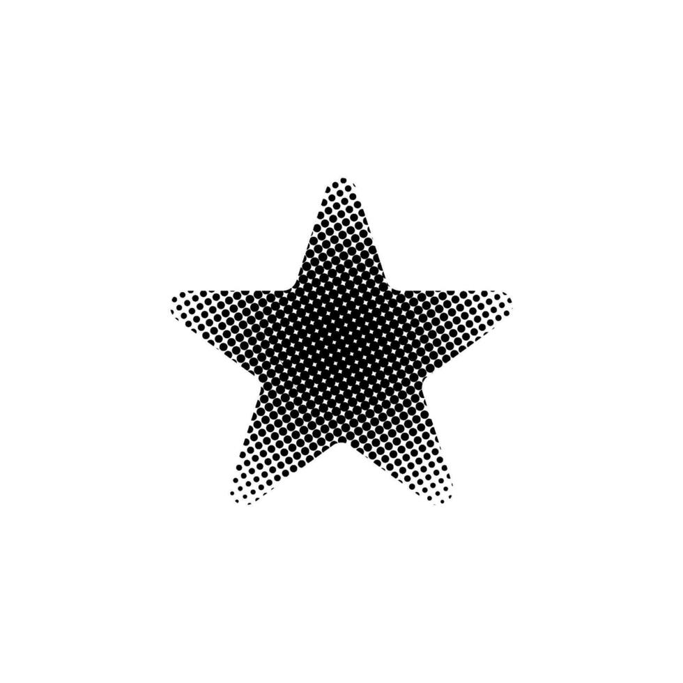 Star halftone effect pattern element vector template