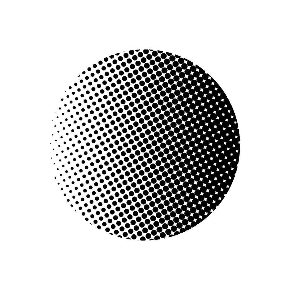Geometric halftone effect pattern element vector template