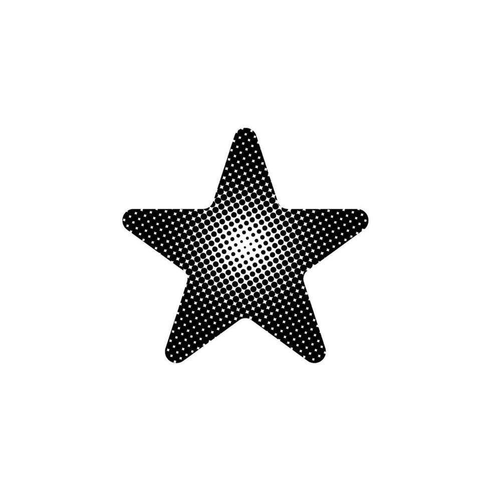 Star halftone effect pattern element vector template