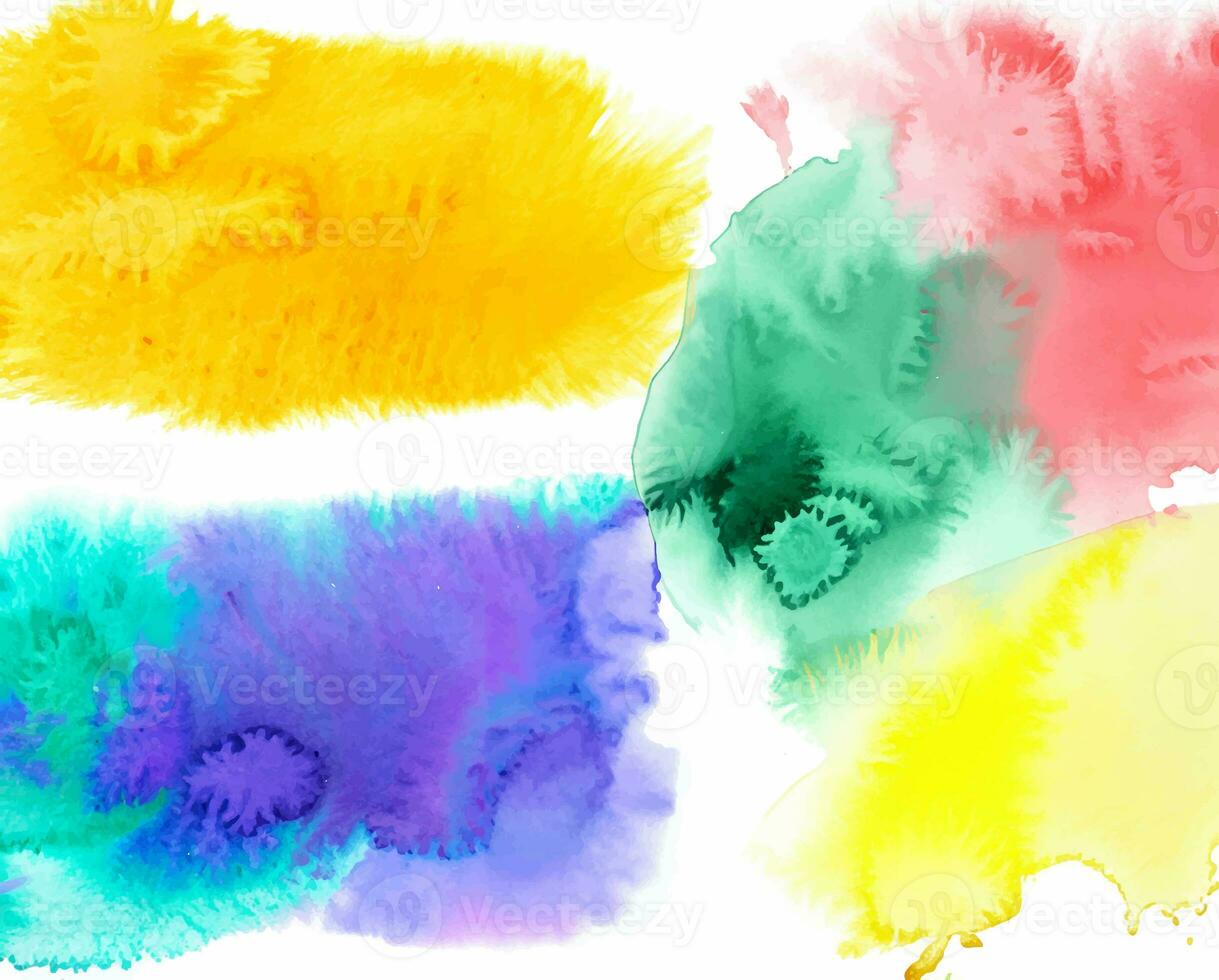 Isolated watercolor splatter stain colorful photo