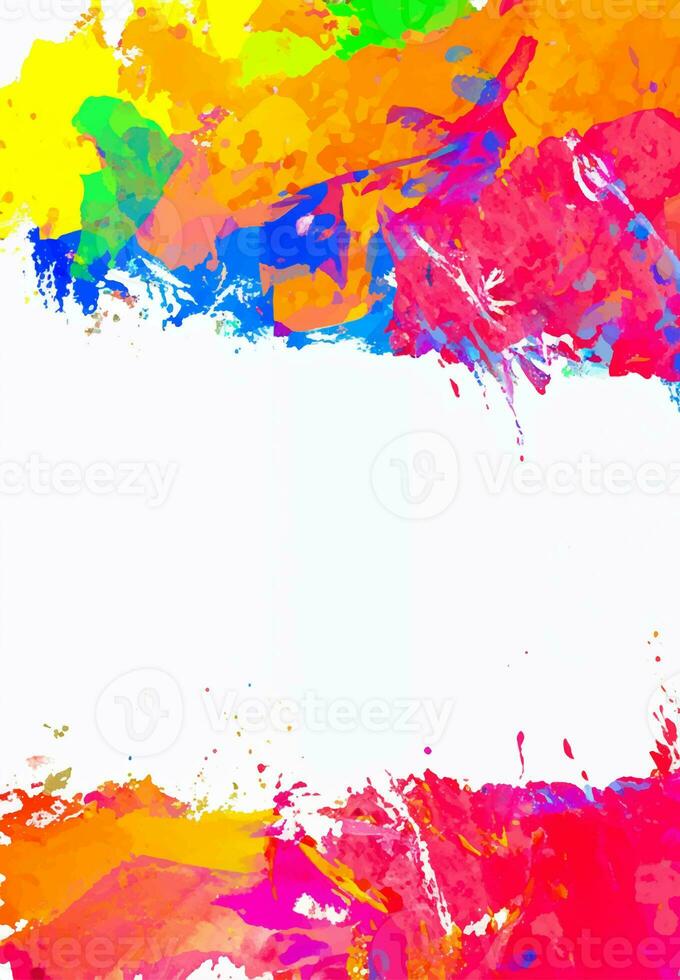 Isolated watercolor splatter stain colorful photo