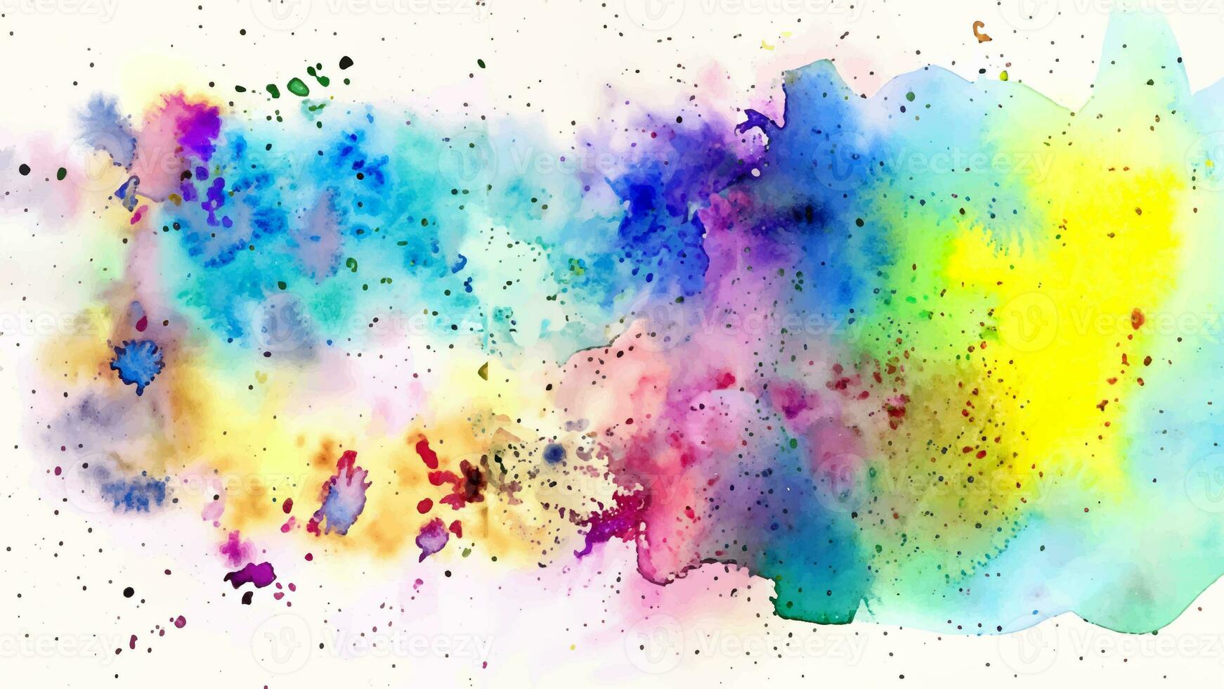 Isolated watercolor splatter stain colorful photo