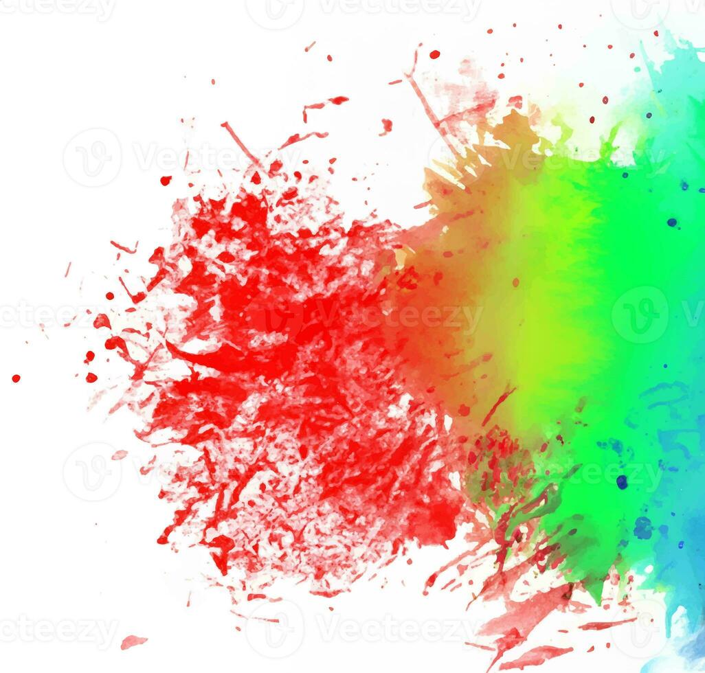 Isolated watercolor splatter stain colorful photo