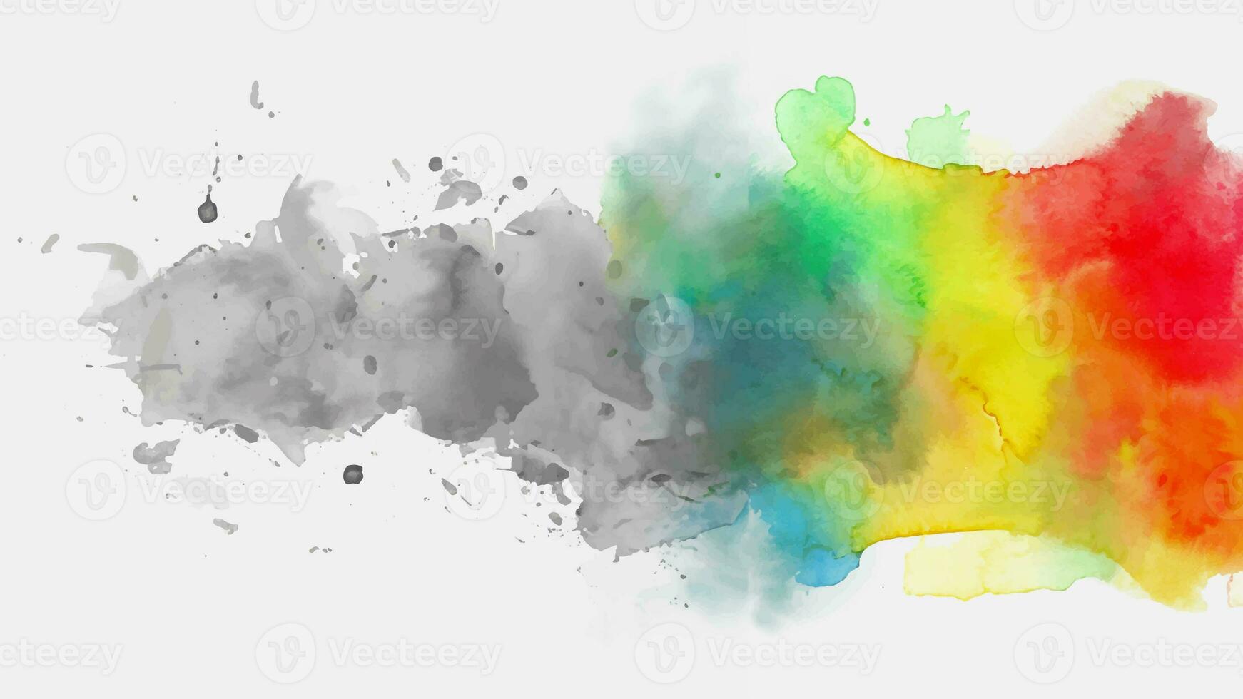 Isolated watercolor splatter stain colorful photo