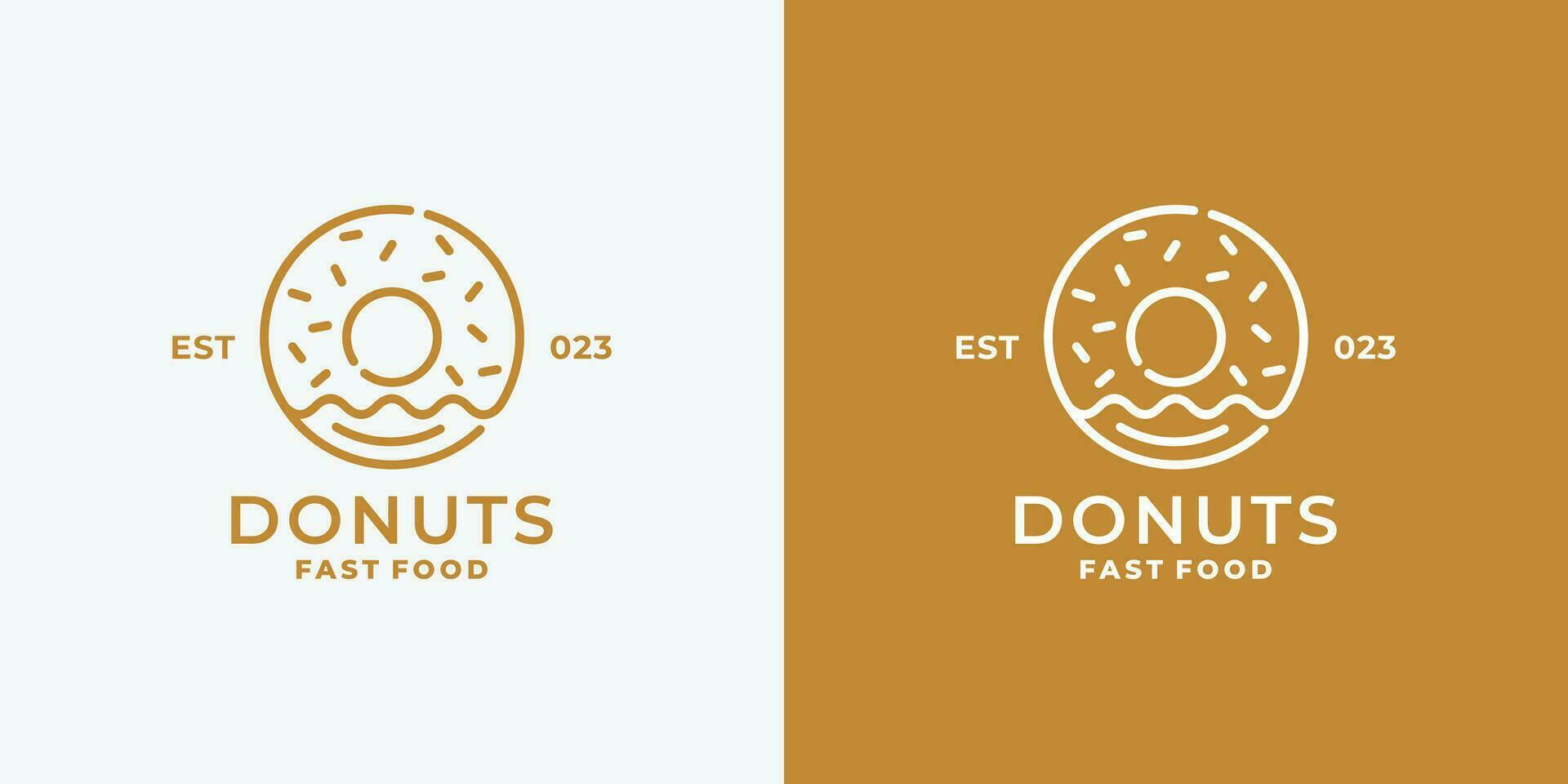 rosquilla logo diseño vector ilustración