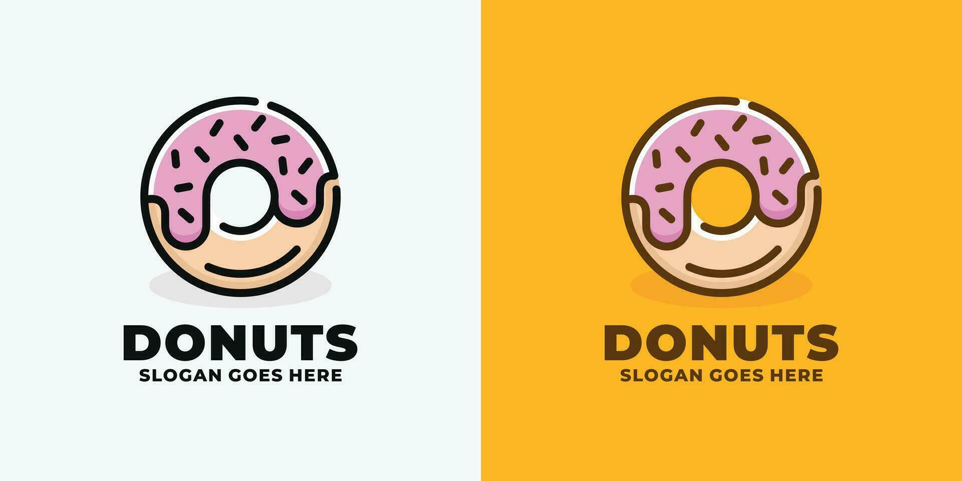 Donut logo design vector illustration