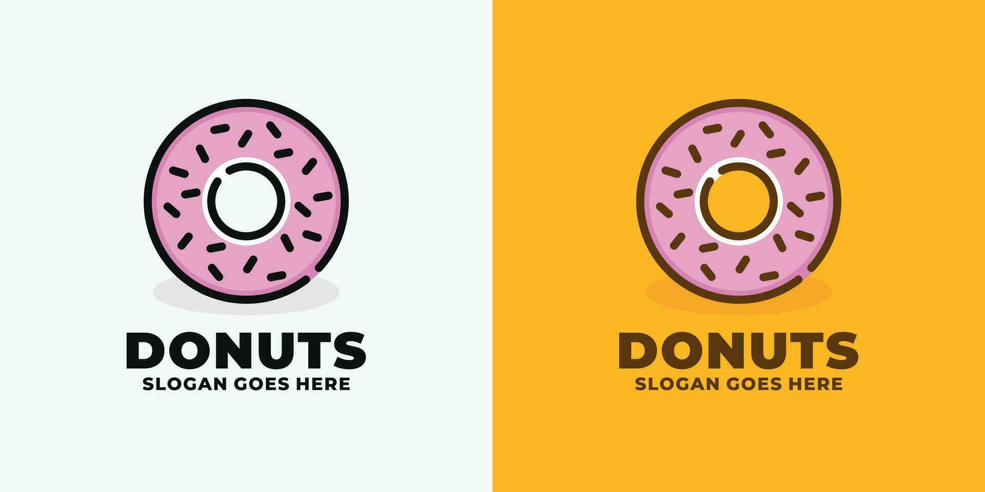 Donut logo design vector illustration