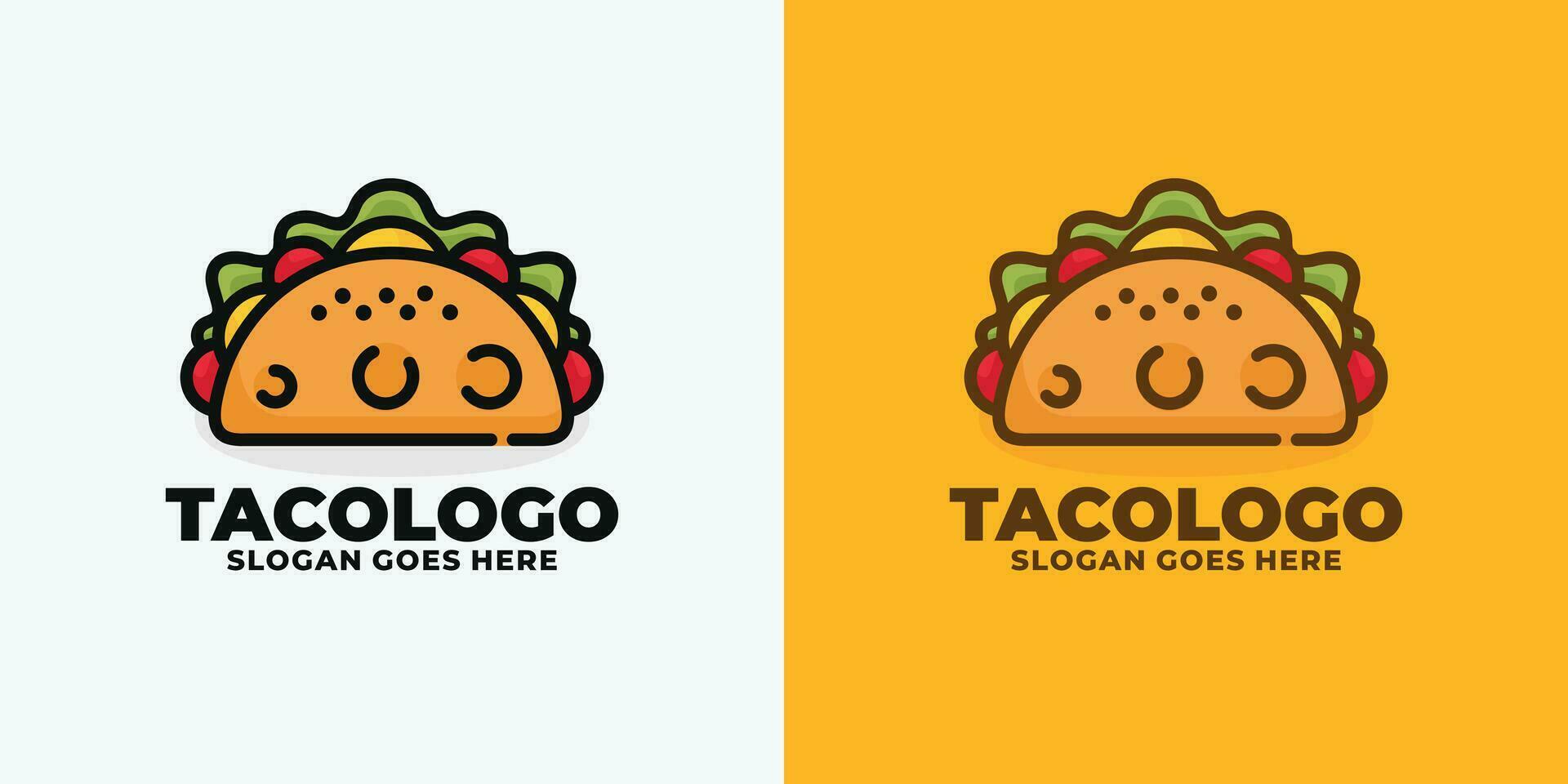 Taco logo design vector illustration