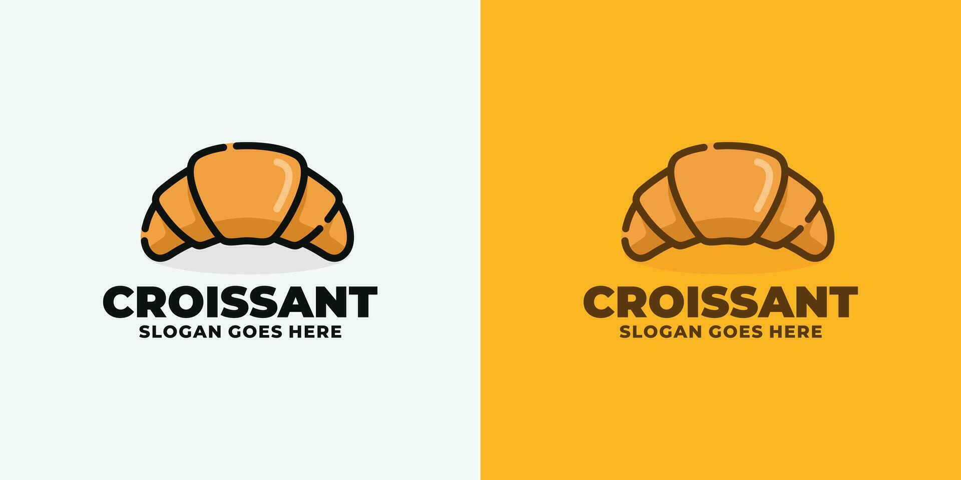 Croissant logo design vector illustration