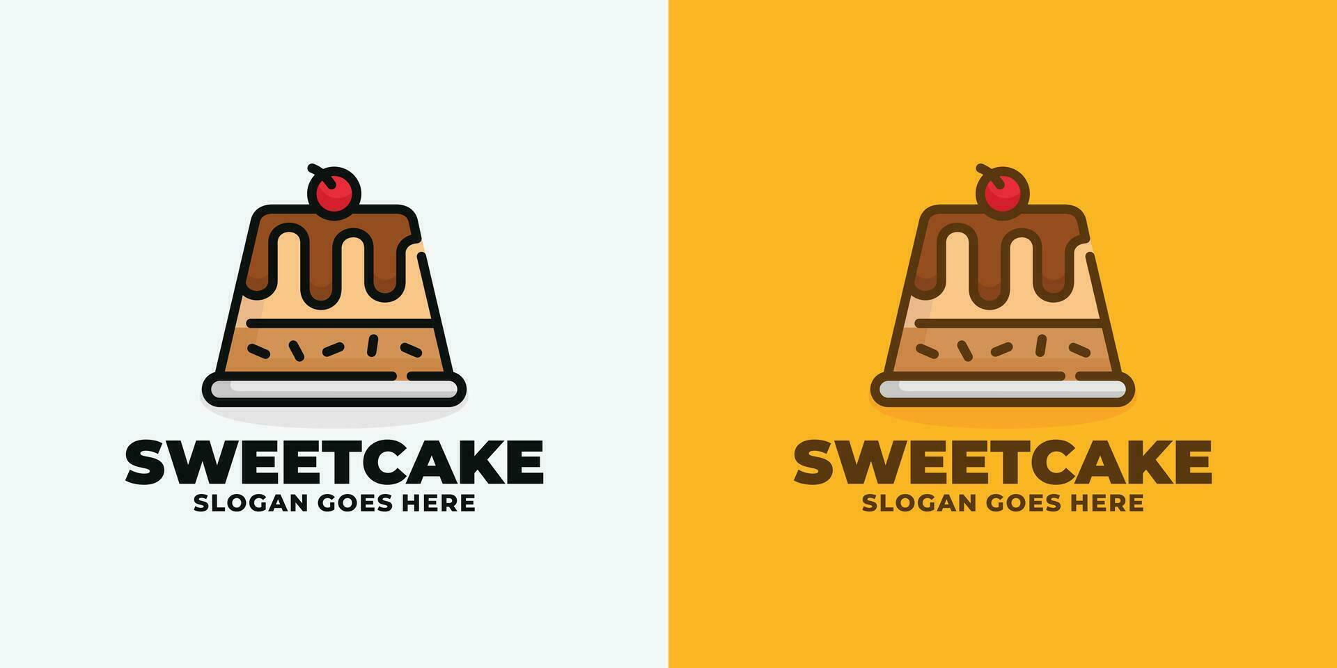 Cake logo design vector illustration