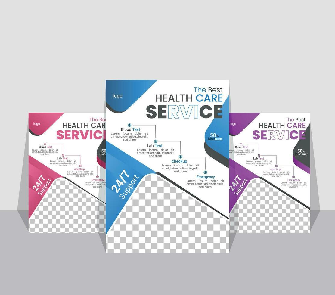 Medical Flyer Design. vector