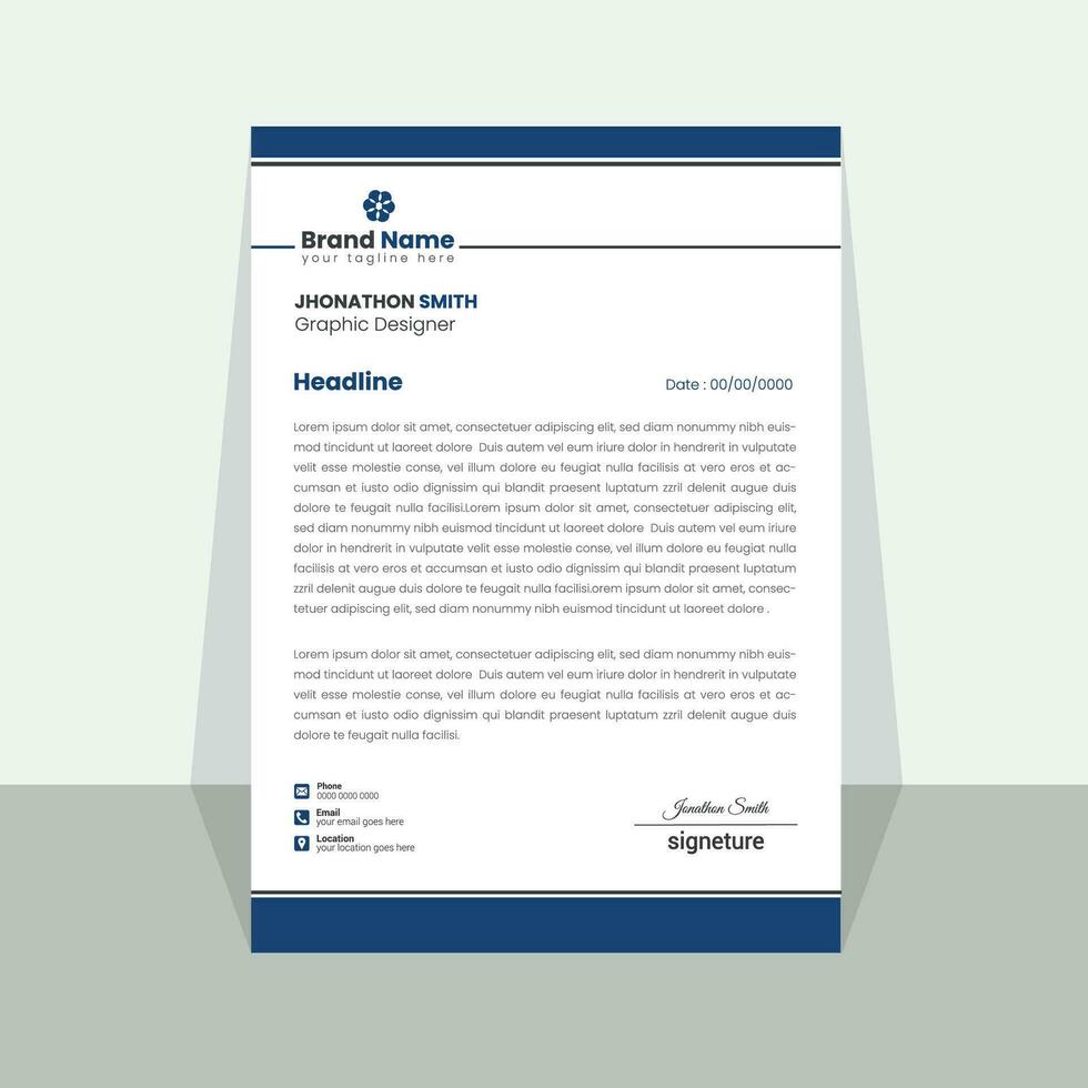 letterhead design template. vector