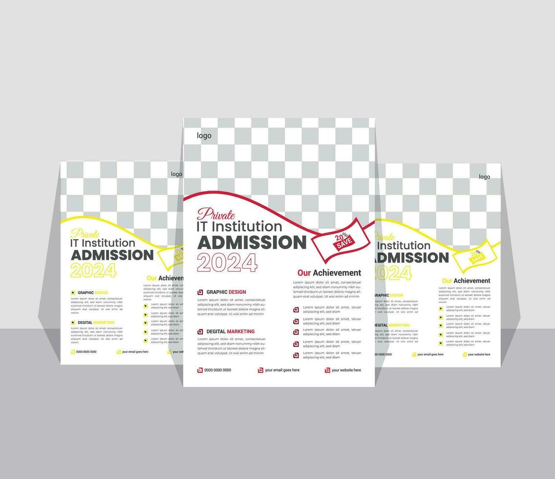 vector admission poster design.