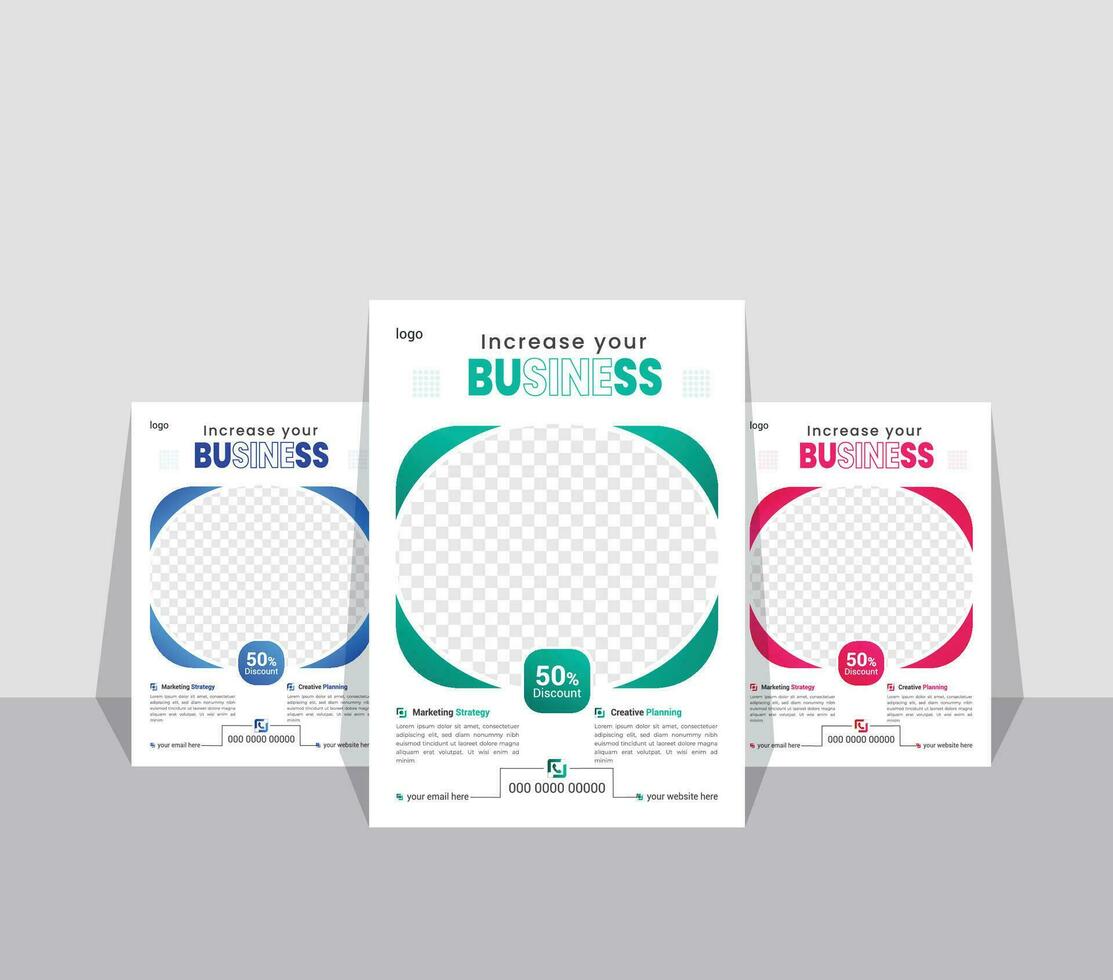 vector business poster print template