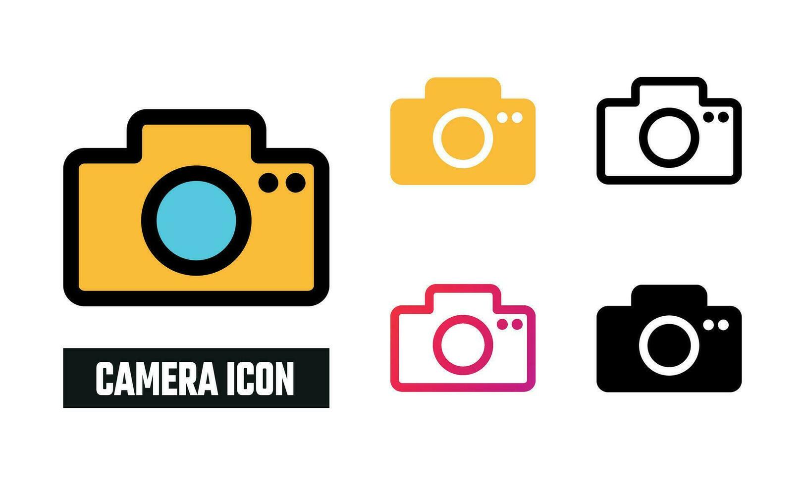 Camera Icon Set Vector Illustration