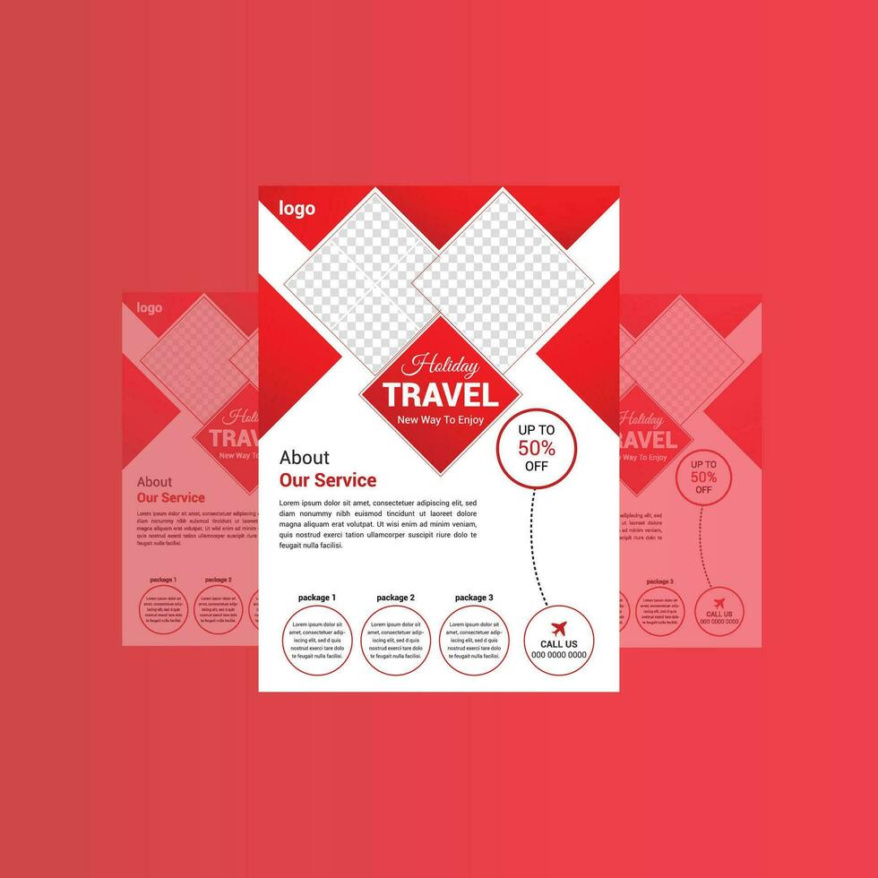 vector travel  flyer template