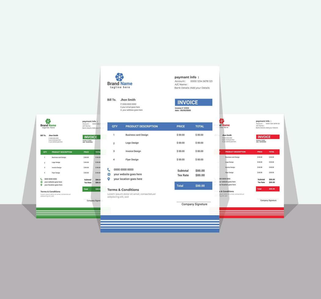 Vector creative modern invoice business template