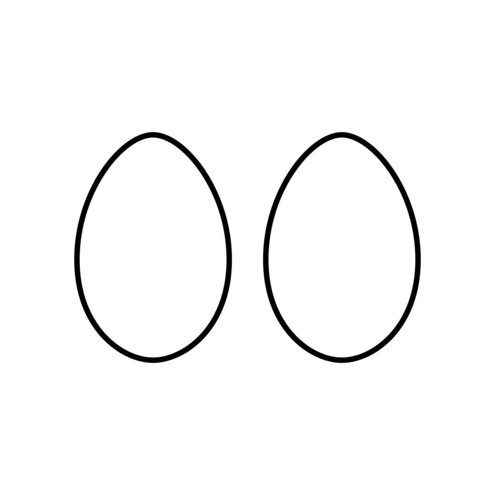 Eggs Icon. Lineal Style Eggs Outline Icon Vector Illustration