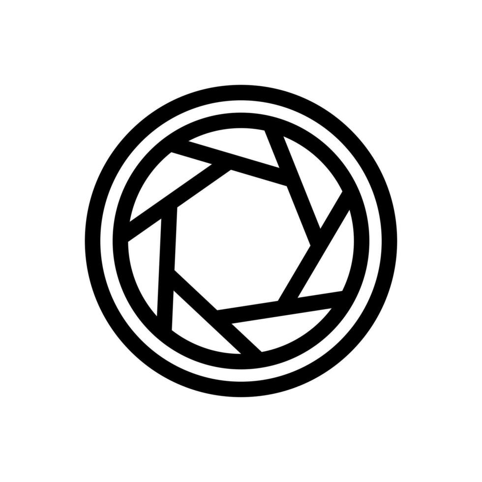 Camera shutter Icon. Lineal Style Camera shutter Outline Icon Vector