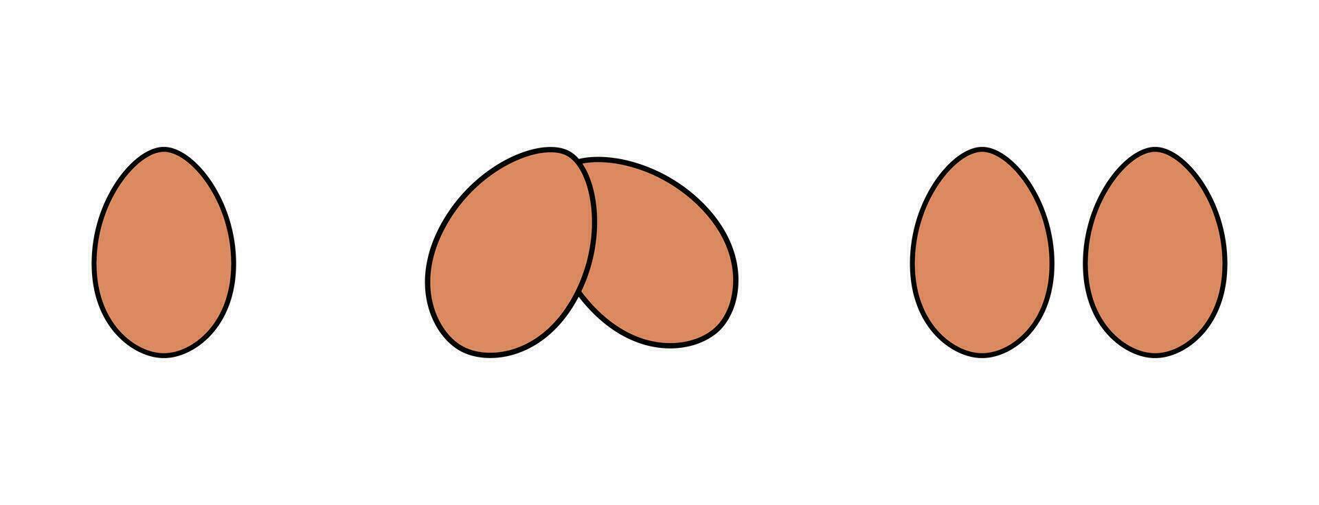 Eggs Icon Vector Illustration. Eggs Lineal Color Icon