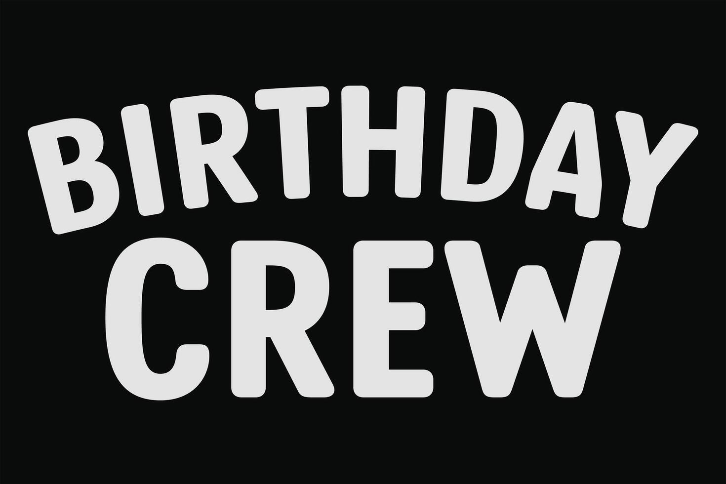 Birthday Crew T-Shirt Design vector