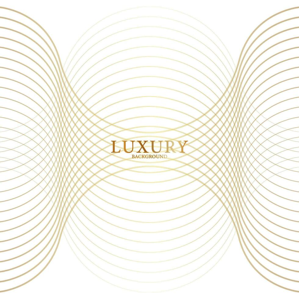 Abstract modern geometric white background. Paper cut style with golden lines. Luxury concept. vector