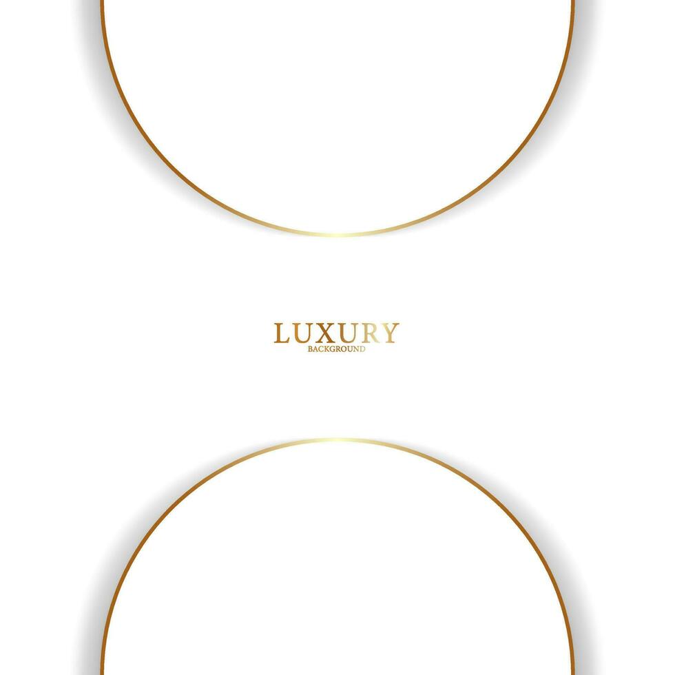Abstract modern geometric white background. Paper cut style with golden lines. Luxury concept. vector