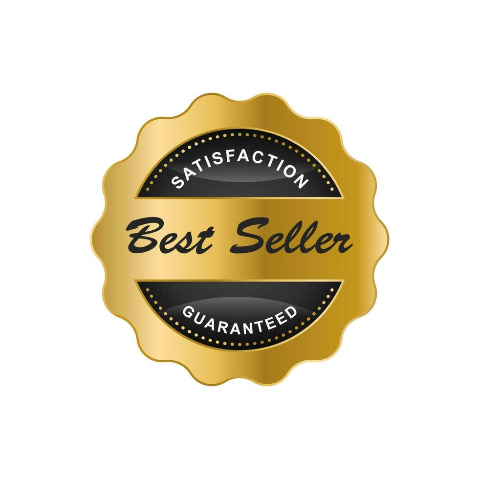 Luxury gold badges and labels premium quality product. vector