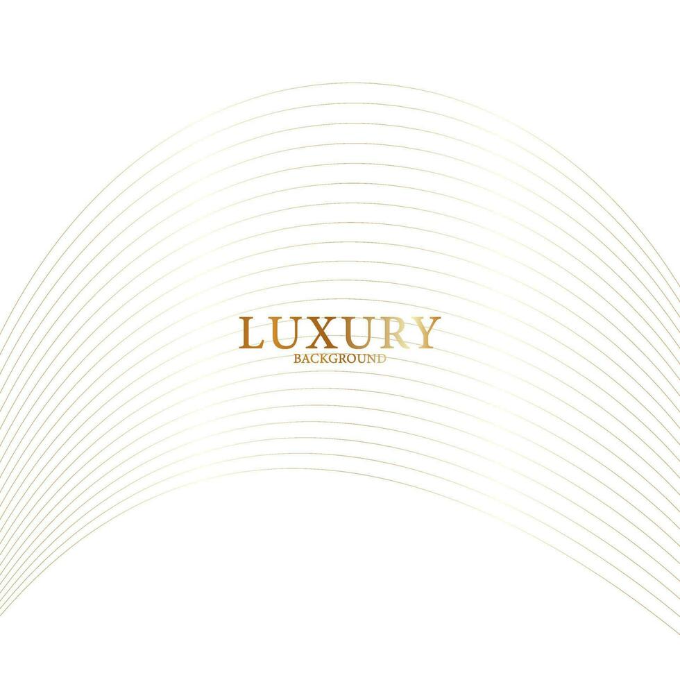 Abstract modern geometric white background. Paper cut style with golden lines. Luxury concept. vector