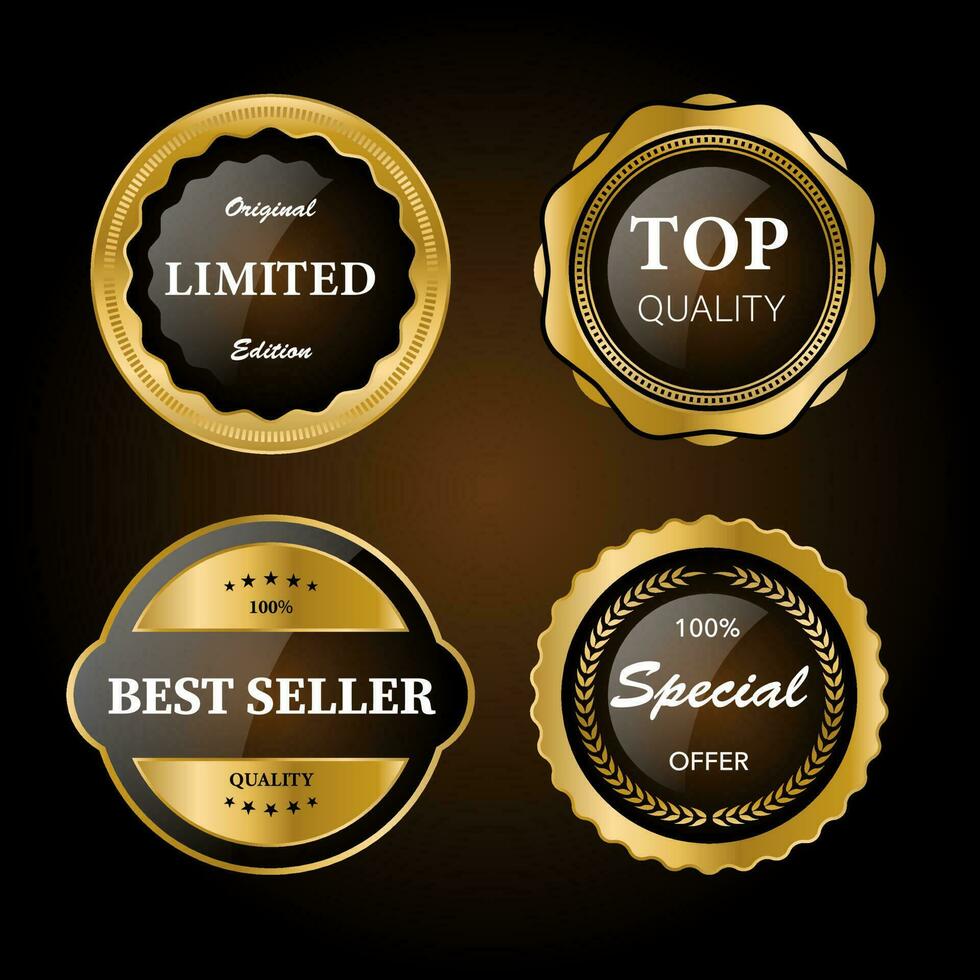 Premium, quality retro vintage labels collection. vector illustration
