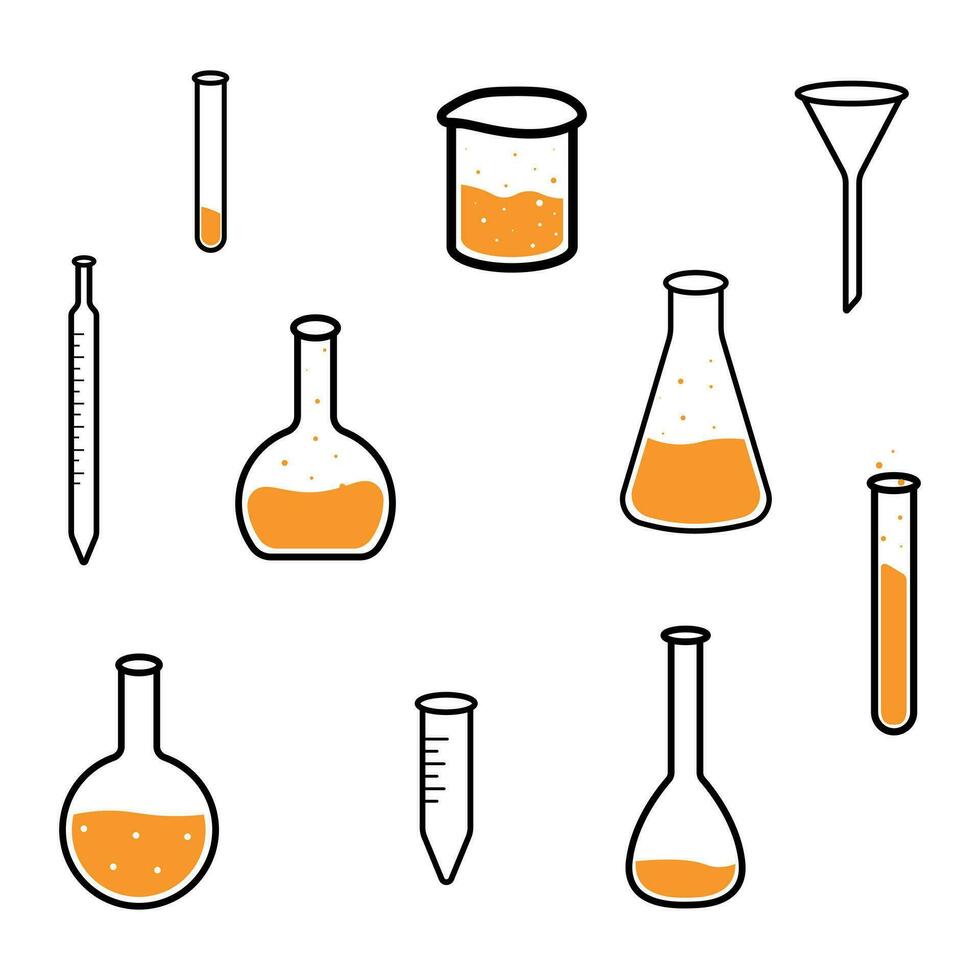 tubes with liquid. laboratory. vector illustration