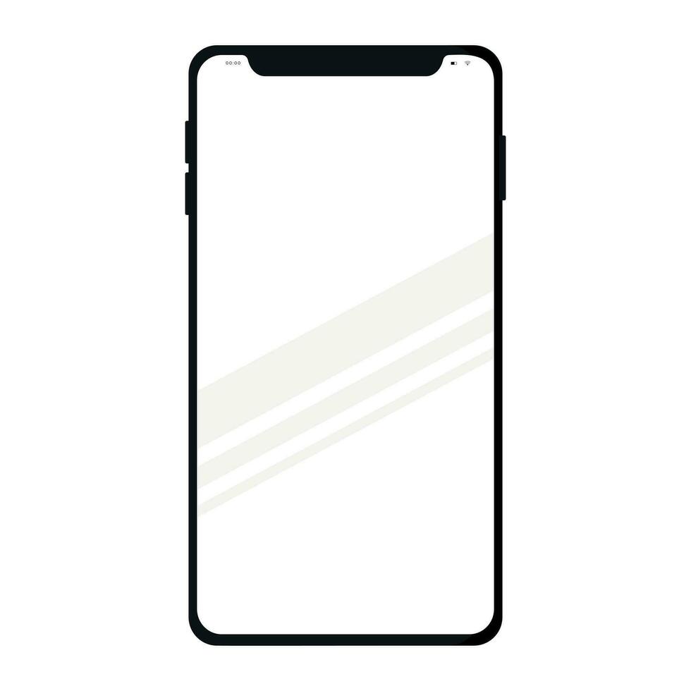 blank clipboard isolated on white. phone on white. smartphone vector