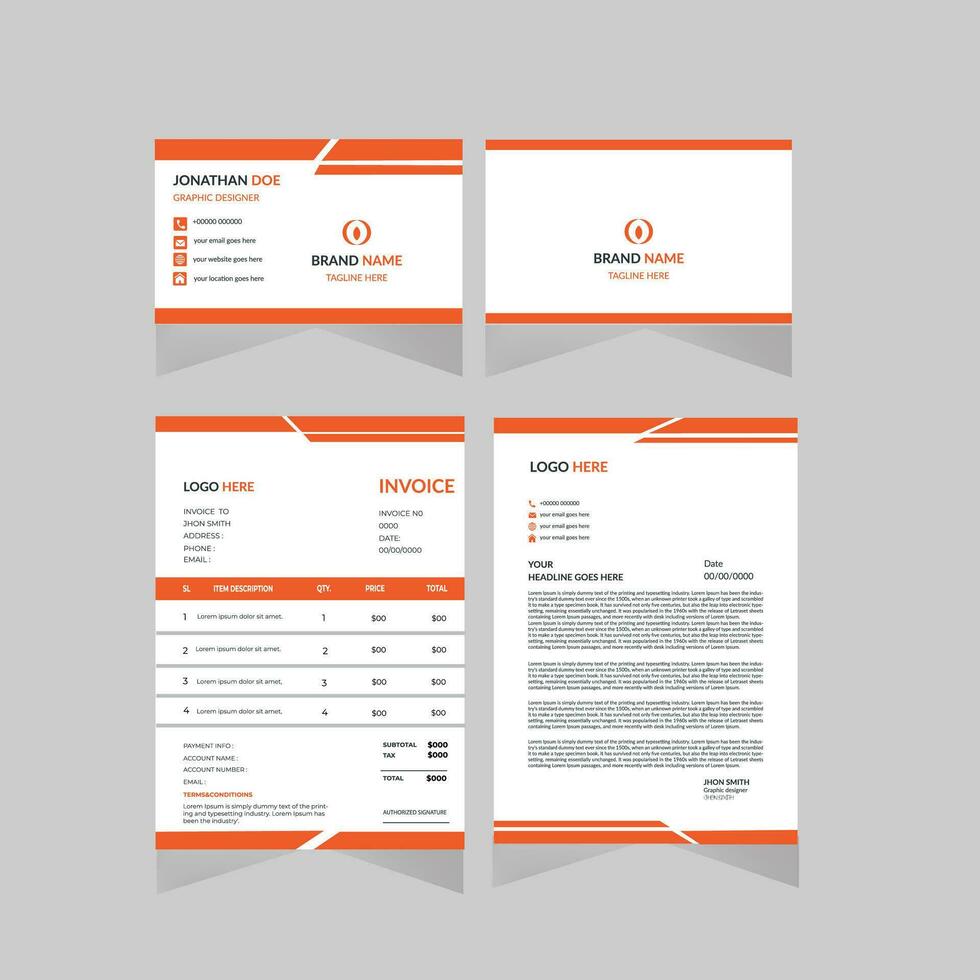 Stationary design template vector