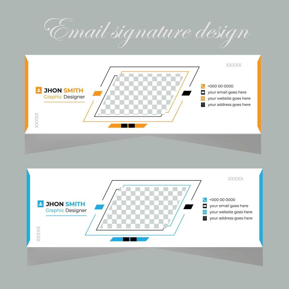 email signature design vector