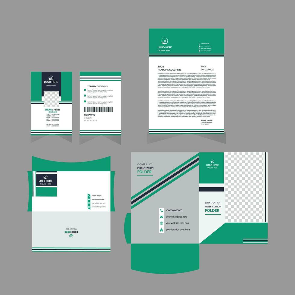 Stationary design template vector