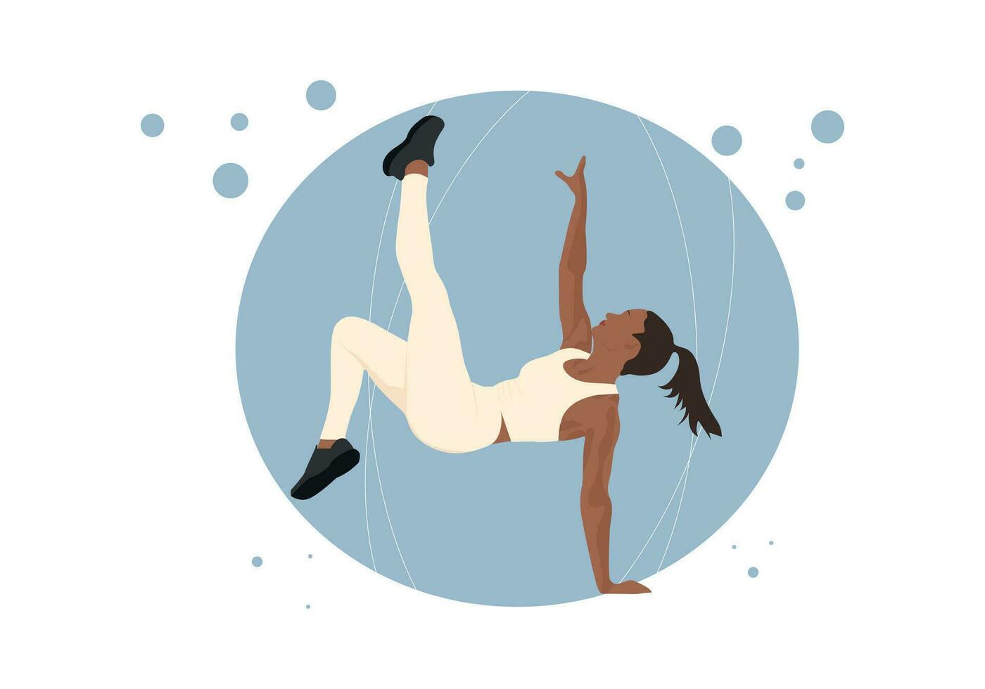 yoga. un mujer lo hace yoga. vector ilustración