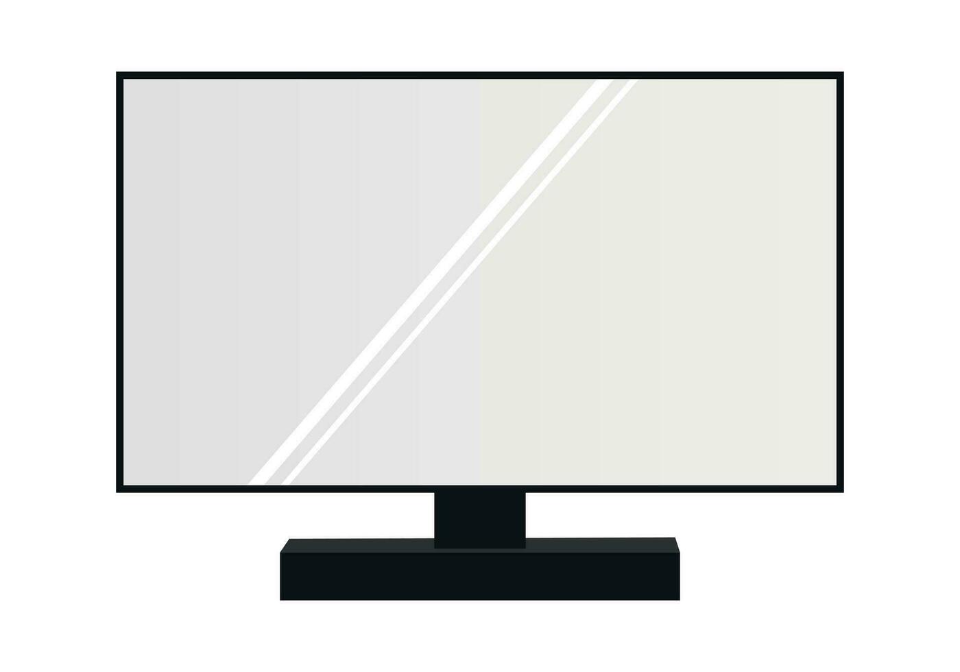 lcd monitor con pantalla. vector ilustración