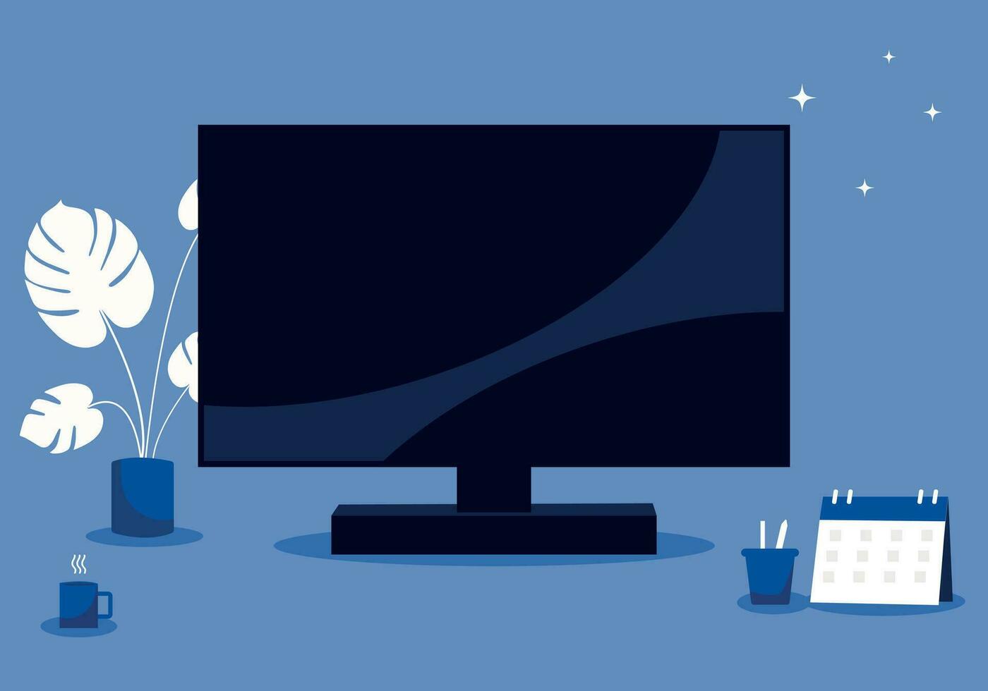 lcd monitor with screen. vector illustration