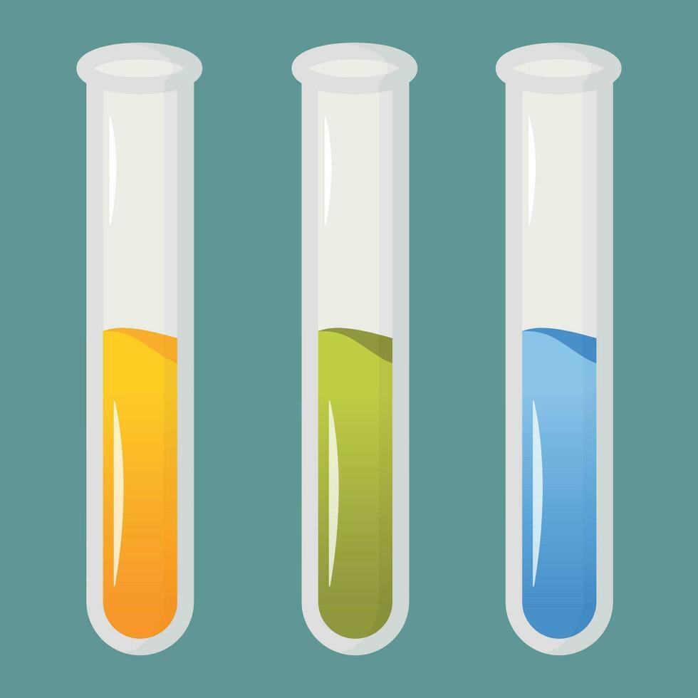 tubes with liquid. laboratory. vector illustration