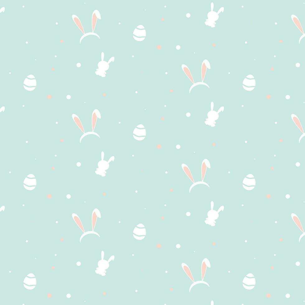 happy easter card with bunny vector