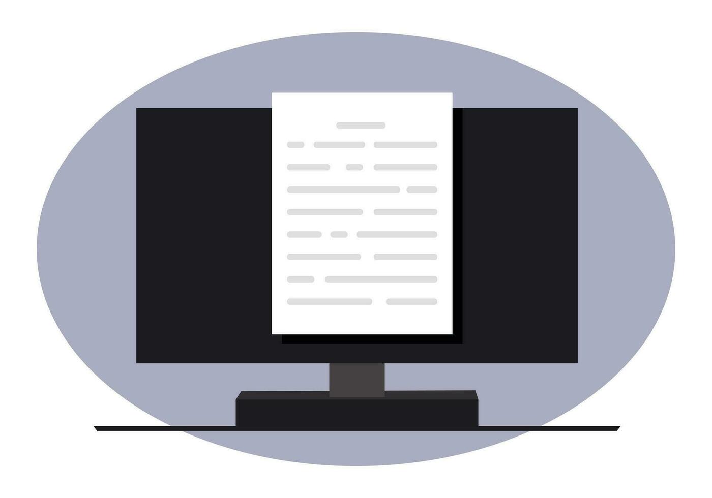 lcd monitor with screen. vector illustration