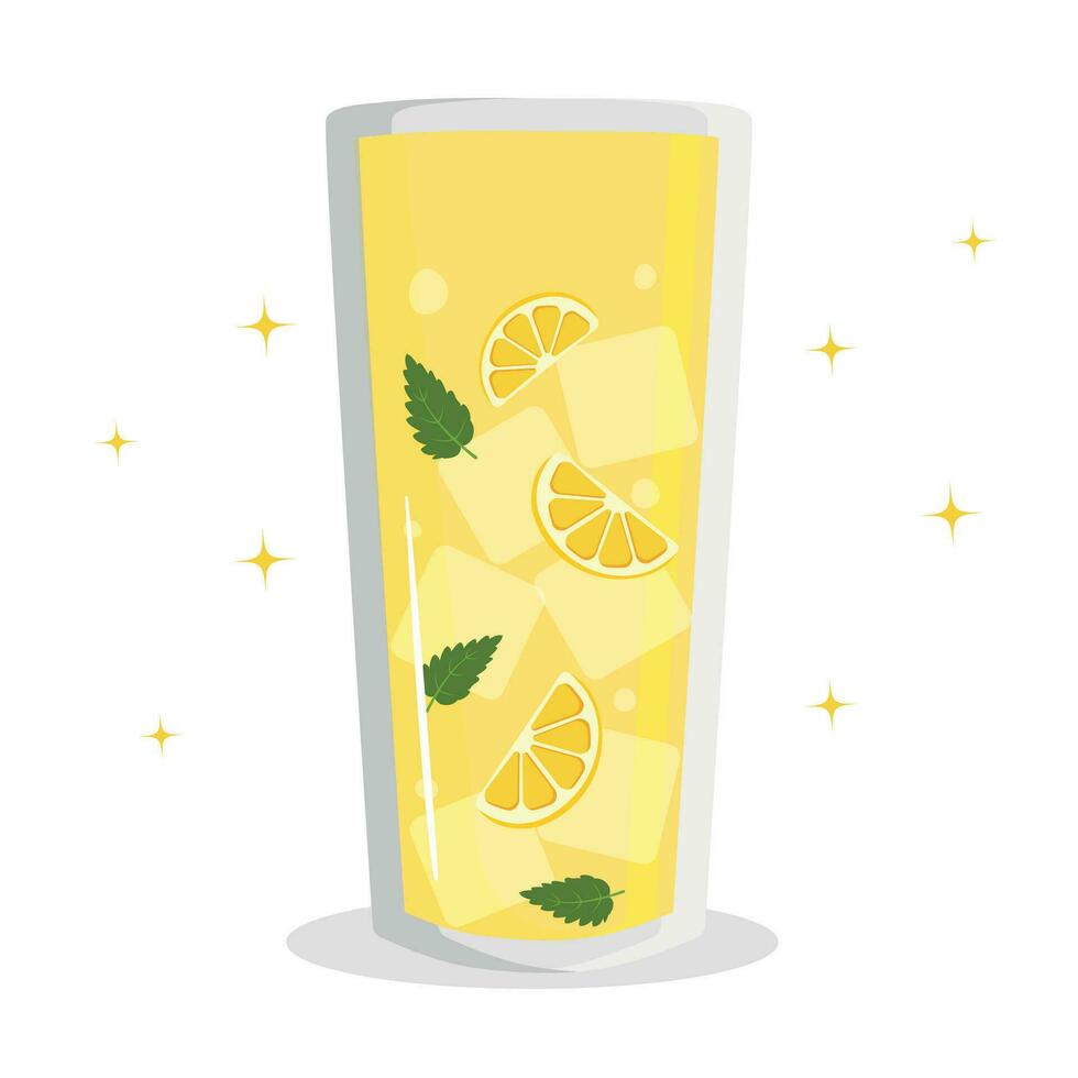 glass of lemonade vector