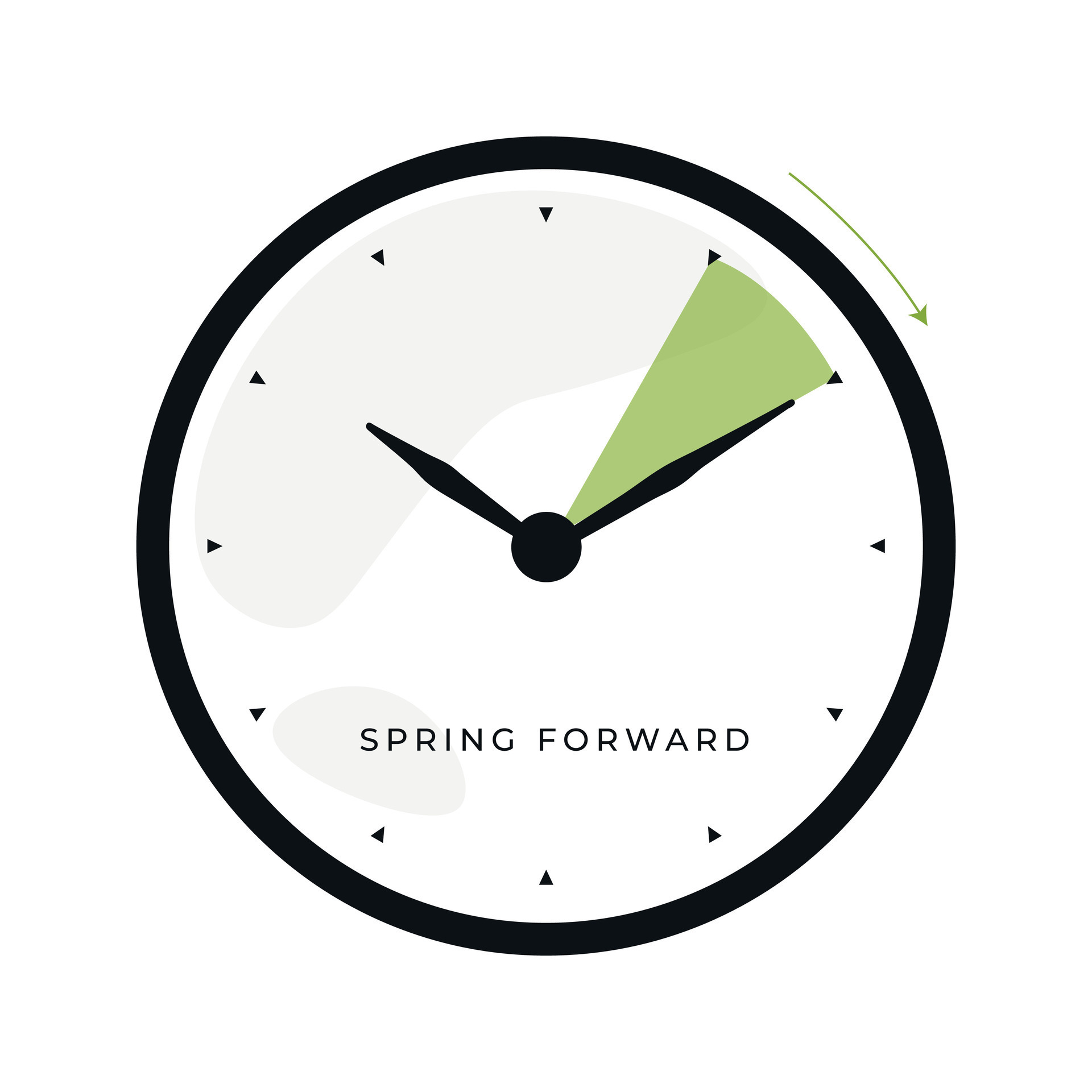spring time change illustration with flowers and clock 32166998 Vector