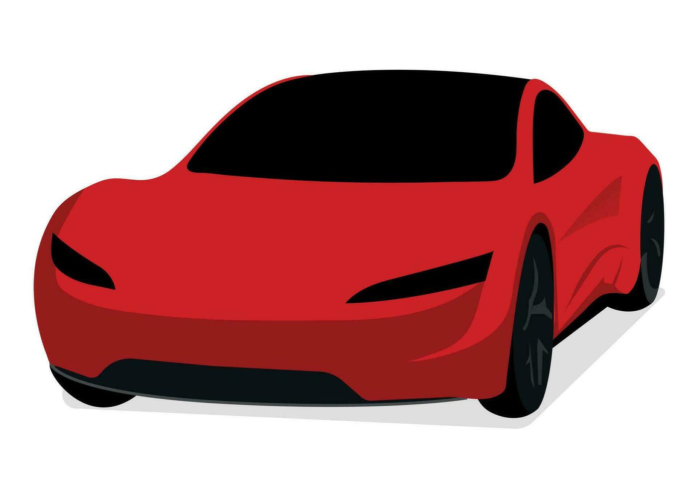 Realistic car isolated on white. Vector car illustration. Set the car from all sides.